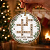 Custom Scrabble Ceramic Ornament - Personalized Christmas Birthday Gifts For Mom, Dad, Brother, Sister - Together Makes Christmas