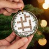 Custom Scrabble Ceramic Ornament - Personalized Christmas Birthday Gifts For Mom, Dad, Brother, Sister - Together Makes Christmas