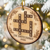 Custom Scrabble Ceramic Ornament - Personalized Christmas Birthday Gifts For Mom, Dad, Brother, Sister - Holiday Magic Starts Here
