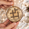 Custom Scrabble Ceramic Ornament - Personalized Christmas Birthday Gifts For Mom, Dad, Brother, Sister - Holiday Magic Starts Here
