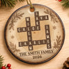 Custom Scrabble Ceramic Ornament - Personalized Christmas Birthday Gifts For Mom, Dad, Brother, Sister - Holiday Magic Starts Here