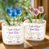 Custom Long Distance Glass Everlasting Flowers - Personalized Best Friend Birthday Gifts For Women, Besties, Sisters, BFF - Friendship Without Borders
