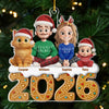 Custom Acrylic Ornament - Personalized Christmas Birthday Gifts For Family, Dog Cat Lovers - Gingerbread Dreams, Family Themes