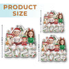 Custom Acrylic Ornament - Personalized Christmas Birthday Gifts For Family, Dog Cat Lovers - Our Happy Place, Right Here