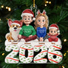 Custom Acrylic Ornament - Personalized Christmas Birthday Gifts For Family, Dog Cat Lovers - Happiness Baked Into Every Moment