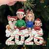 Custom Acrylic Ornament - Personalized Christmas Birthday Gifts For Family, Dog Cat Lovers - Happiness Baked Into Every Moment