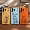 Custom Photo Leather Phone Case - Personalized Father's Day Birthday Gifts For Dog Cat Lovers, Dog Dad And Mom, Cat Owners - Best Pet Dad Ever