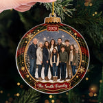 Custom Photo Acrylic Ornament - Personalized Christmas Birthday Gifts For Mom, Dad, Brother, Sister - Love Makes A Family Whole