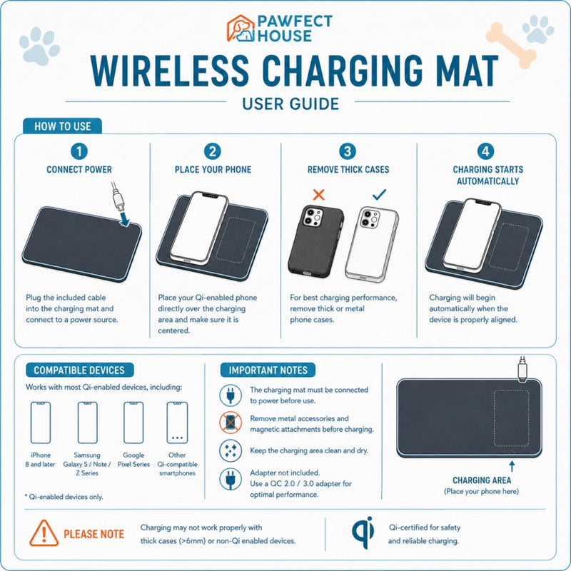 Custom Charging Mat - Personalized Father's Day Birthday Gifts For Dad, Grandpa - Best Dad Ever Connected