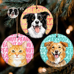 Custom Photo Ceramic Ornament - Personalized Birthday Gifts For Dog Cat Lovers, Dog Dad And Mom, Cat Owners - Merry Christmas From My Heart