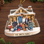 Custom Photo Acrylic Ornament - Personalized Christmas Birthday Gifts For Mom, Dad, Brother, Sister - Warm Wishes From Our Family