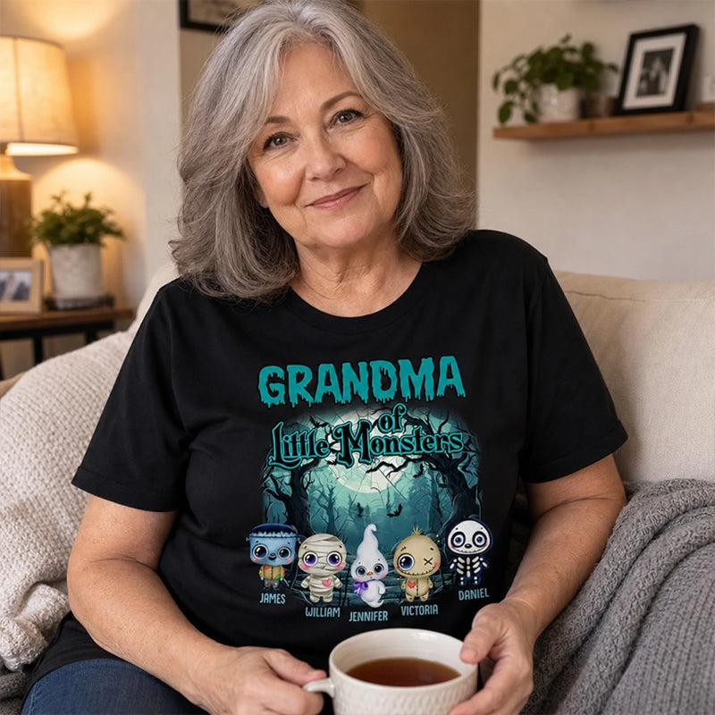 Custom T-shirt, Hoodie - Personalized Halloween Birthday Gifts For Mom, Grandma - Little Monsters, Big Love