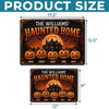Custom Pumpkin Home Decor Metal Sign - Personalized Halloween Birthday Gifts For For Mom, Dad, Brother, Sister - Making Memories One Scare Away