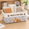 Custom Storage Basket - Personalized Birthday Gifts For Dog Cat Lovers, Dog Dad And Mom, Cat Owners - Love At First Paw