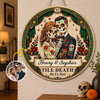 Custom Photo Day Of The Dead Wood Sign - Personalized Anniversary Wedding Gifts For Husband And Wife, Him And Her - Love Never Dies