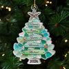 Custom Sea Glass Acrylic Ornament - Personalized Christmas Birthday Gifts For Mom, Dad, Brother, Sister - Home Filled With Cheer