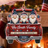 Custom Acrylic Ornament - Personalized America 250th Anniversary Christmas Gifts For Mom, Dad, Brother, Sister - Driving Home Freedom And Family Love