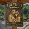 Custom Photo Home Decor Metal Sign - Personalized Anniversary Wedding Gifts For Husband And Wife, Him And Her - Yours Forever And Always