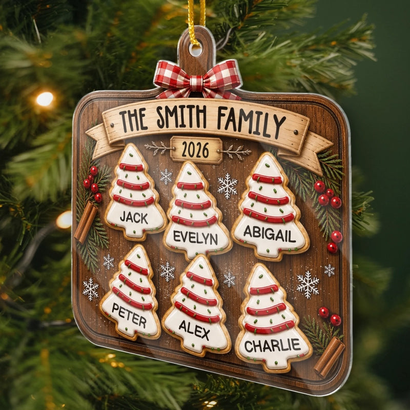 Custom Acrylic Ornament - Personalized Christmas Birthday Gifts For Mom, Dad, Brother, Sister - Baked With Love