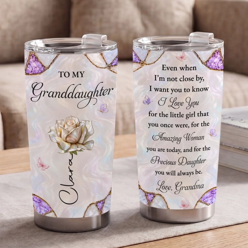 Custom Tumbler - Personalized Birthday Gifts For Daughter, Granddaughter - Forever My Precious Girl