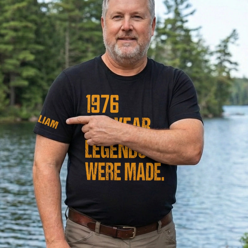 Custom T-Shirt - Personalized Birthday Gifts For Husband, Son, Grandson, Brother, Grandpa, Dad, Yourself - Still Making History