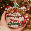 Custom Gingerbread Premium 3D Ornament - Personalized Christmas Birthday Gifts For Mom, Dad, Brother, Sister - Everything Is Better Together