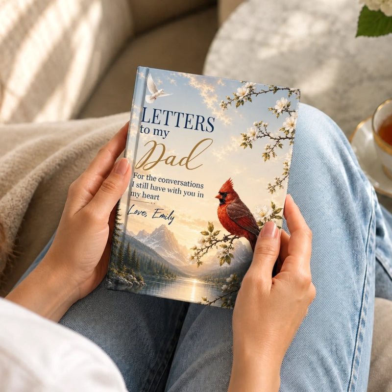 Custom Hardcover Journal - Personalized  Memorial Sympathy Gifts For Loss Of Mom, Dad - In Loving Memory Always