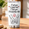 Custom Tumbler - Personalized Anniversary Wedding Gifts For Husband And Wife, Him And Her - To Love And Hold