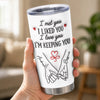 Custom Tumbler - Personalized Anniversary Wedding Gifts For Husband And Wife, Him And Her - To Love And Hold