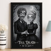 Custom Photo Vertical Poster - Personalized Halloween Anniversary Wedding Gifts For Husband And Wife, Him And Her - Shadows Of Endless Love
