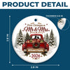 Custom First Christmas Ceramic Ornament - Personalized Anniversary Christmas Wedding Gifts For Husband And Wife, Him And Her - Driving Into Forever Together