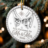 Custom First Christmas Ceramic Ornament - Personalized Anniversary Christmas Wedding Gifts For Husband And Wife, Him And Her - Pinky Promise, Forever Love