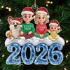 Custom Acrylic Ornament - Personalized Christmas Birthday Gifts For Mom, Dad, Brother, Sister, Dog Cat Lovers - Love Grows Best Together