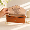 Custom Leather Envelope Wallet - Personalized Birthday Gifts For Daughter, Granddaughter - Watching You Bloom With Pride