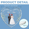 Custom First Christmas Heart Glass Ornament - Personalized Anniversary Christmas Wedding Gifts For Husband And Wife, Him And Her - Our Forever Winter Chapter