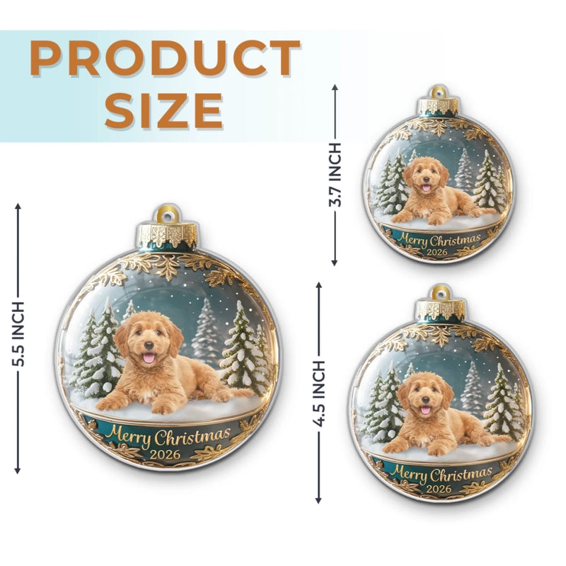 Custom Photo Acrylic Ornament - Personalized Christmas Birthday Gifts For Dog Cat Lovers, Dog Dad And Mom, Cat Owners - Merry Woofmas From The Goodest Pup