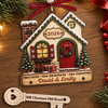 Custom New Home Wooden Ornament With Tag - Personalized Anniversary Christmas Wedding Gifts For Husband And Wife, Him And Her - Key To New Beginnings