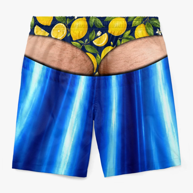 Custom Funny Men Swim Trunks - Personalized Birthday Gifts For Husband, Son, Grandson, Brother, Grandpa, Dad, Yourself - Ready For Beach Party