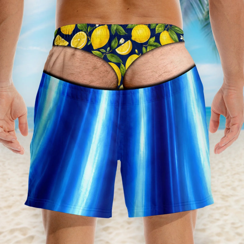 Custom Funny Men Swim Trunks - Personalized Birthday Gifts For Husband, Son, Grandson, Brother, Grandpa, Dad, Yourself - Ready For Beach Party