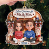 Custom First Christmas Acrylic Ornament - Personalized Anniversary Christmas Wedding Gifts For Husband And Wife, Him And Her - Our Warm Holiday Sanctuary