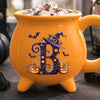 Custom Witchy Ceramic Cauldron Mug - Personalized Halloween Birthday Gifts For Witch, Wife, Daughter, Besties, Sisters, Granddaughter, Grandma, Mom, Yourself - Wicked Charm, Twilight Skies
