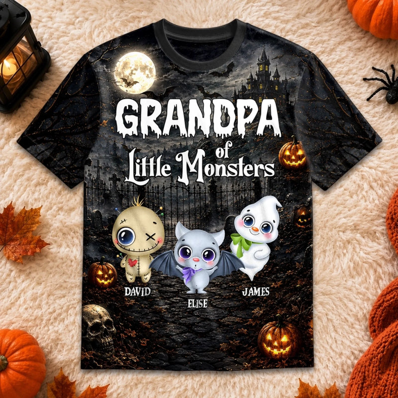 Custom Monster T-shirt - Personalized Halloween Birthday Gifts For Mom, Grandma - Little Frights Big Adventures