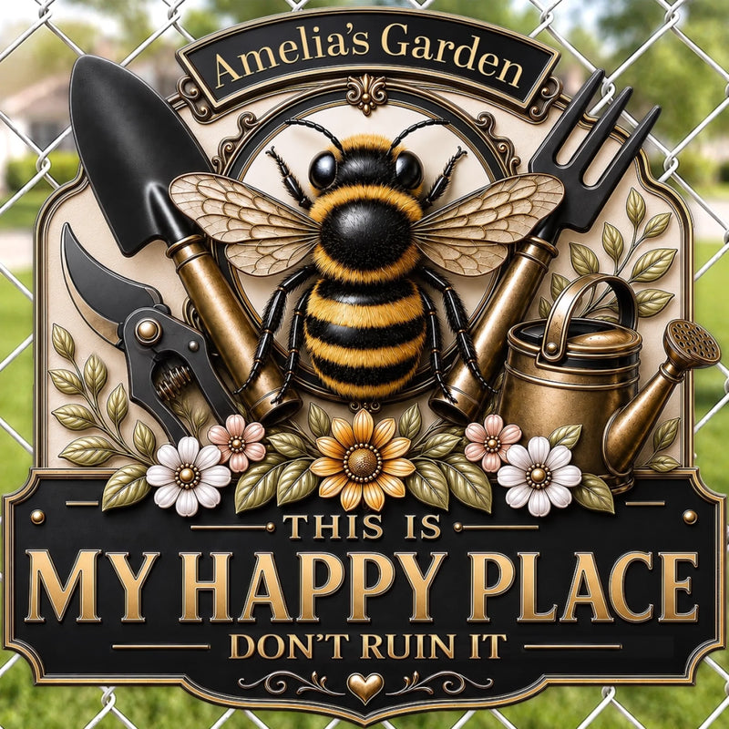 Custom Shaped Metal Sign - Personalized Birthday Garden Gifts For Gardeners - Bloom Where You Are Planted