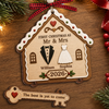 Custom First Christmas Wooden Ornament With Tag - Personalized Anniversary Christmas Wedding Gifts For Husband And Wife, Him And Her - The Best Is Yet To Come