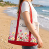 Custom Canvas Tote Bag - Personalized Teacher Appreciation, Back To School Gifts For Teachers,  Wife, Daughter, Besties, Sisters, Granddaughter, Grandma, Mom, Yourself - Botanical Charm