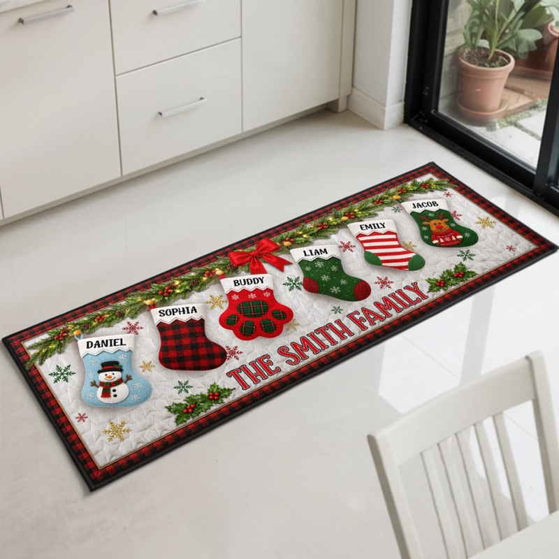Custom Runner Rug - Personalized Christmas Birthday Gifts For Mom, Dad, Brother, Sister - Love Brings Us Home