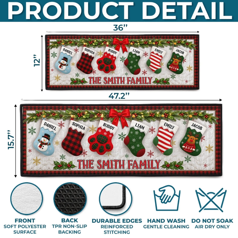 Custom Runner Rug - Personalized Christmas Birthday Gifts For Mom, Dad, Brother, Sister - Love Brings Us Home