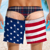 Custom Funny Patriotic Men Swim Trunks - Personalized Summer Vacation And Travel Gifts For Husband, Son, Grandson, Brother, Grandpa, Dad, Yourself - Professional Vacationer
