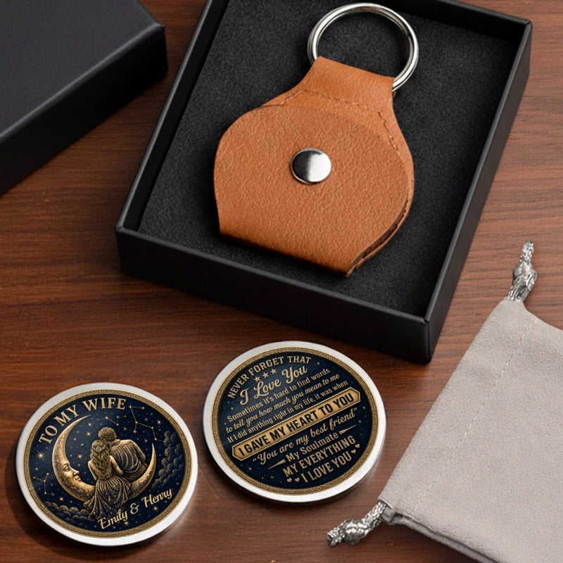 Custom Pocket Hug - Personalized Anniversary Wedding Gifts For Husband And Wife, Him And Her - To My Wife, My Whole World