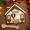 Custom First Christmas Wooden Ornament With Tag - Personalized Anniversary Christmas Wedding Gifts For Husband And Wife, Him And Her - The Best Is Yet To Come copy